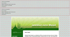 Desktop Screenshot of jalalabadjamemasjid.org.uk